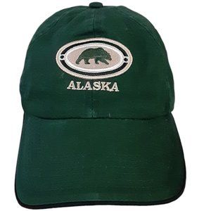 Alaska Bear Hat Arctic Circle Enterprises Adjustable Spellout Forest Green